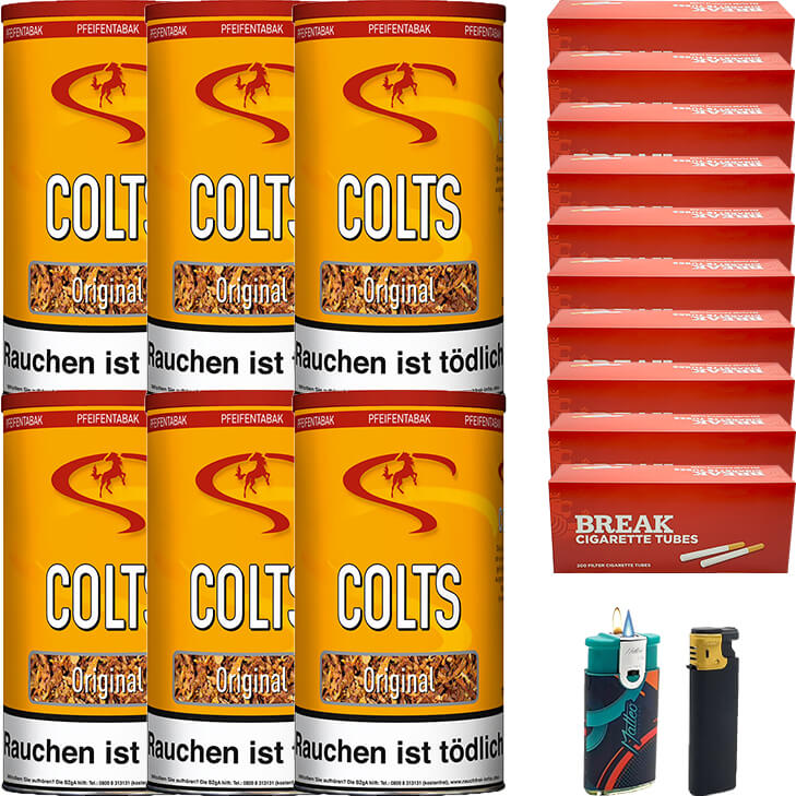 Colts Original 6 x 170g mit 2000 Filterhülsen Colts Original 6 x 170g mit 2000 Filterhülsen