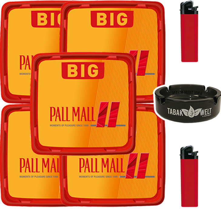 Pall Mall Allround 5 x 120g mit Glasaschenbecher Pall Mall Allround 5 x 120g mit Glasaschenbecher
