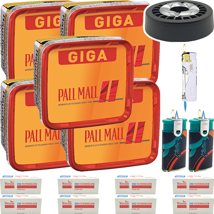 Pall Mall Allround Red 5 x 260g mit 2000 Special Size Hülsen Pall Mall Allround Red 5 x 260g mit 2000 Special Size Hülsen