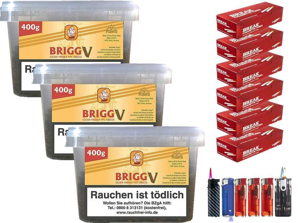 Brigg Vanilla 3 x 400g Pfeifentabak 1200 Filterhülsen Uvm. Brigg Vanilla 3 x 400g Pfeifentabak 1200 Filterhülsen Uvm.