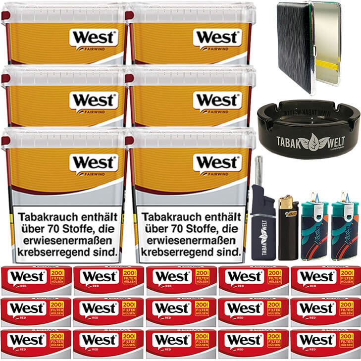 West Yellow Fairwind 6 x 280g mit 3000 King Size Hülsen West Yellow Fairwind 6 x 280g mit 3000 King Size Hülsen