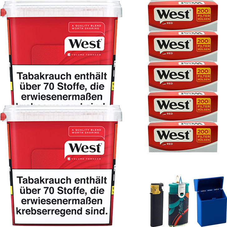 West Red 2 x 280g mit 1000 Red Hülsen West Red 2 x 280g mit 1000 Red Hülsen