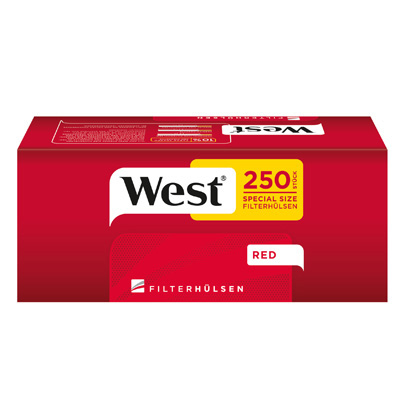 West Red 4 x 280g mit 2000 Extra Size Hülsen West Red 4 x 280g mit 2000 Extra Size Hülsen