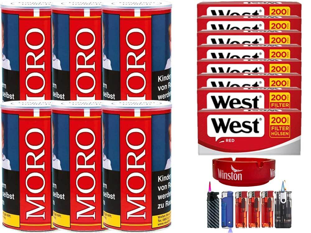 Moro Rot 6 x 200g mit 1600 Hülsen Moro Rot 6 x 200g mit 1600 Hülsen