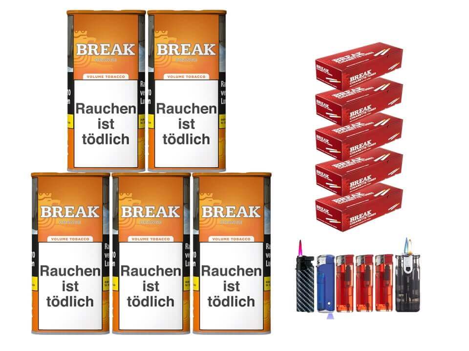 Break Orange 5 x 110g Volumentabak 1000 Break Filterhülsen Uvm. Break Orange 5 x 110g Volumentabak 1000 Break Filterhülsen Uvm.