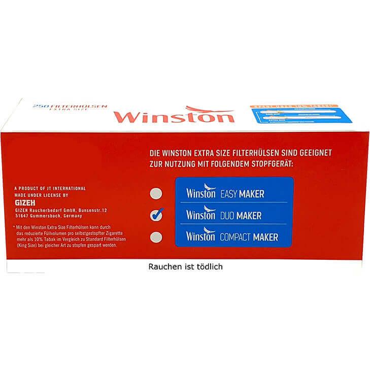 Winston Extra Size Filterhülsen 250 Winston Extra Size Filterhülsen 250