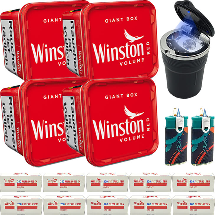 Winston Giant Box 4 x 280g mit 2000 King Size Hülsen Winston Giant Box 4 x 280g mit 2000 King Size Hülsen
