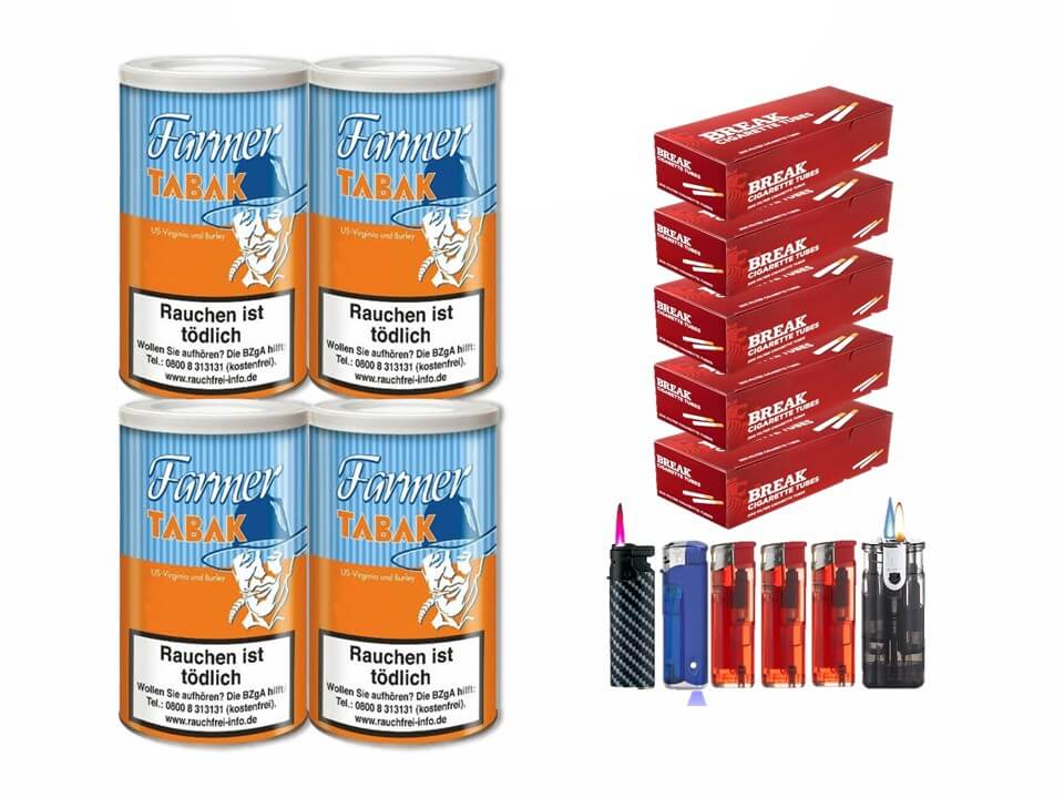 Farmer 4 x 170g Pfeifentabak 1000 Filterhülsen Uvm. Farmer 4 x 170g Pfeifentabak 1000 Filterhülsen Uvm.