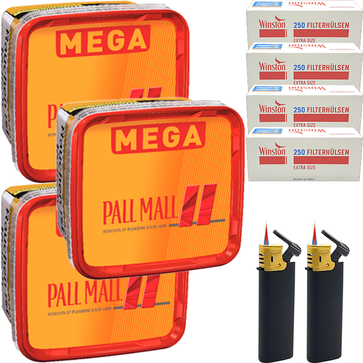 Pall Mall Allround 3 x 170g mit 1000 Special Hülsen Pall Mall Allround 3 x 170g mit 1000 Special Hülsen