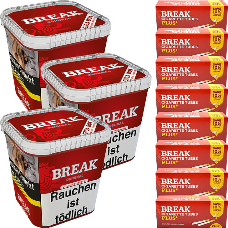 Break Original 3 x 230g mit 1600 Plus Hülsen Break Original 3 x 230g mit 1600 Plus Hülsen