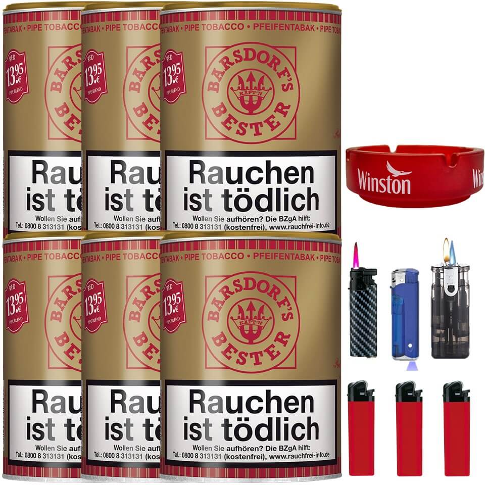 Barsdorf´s Bester Cherry / Red 6 x 160g Pfeifentabak Uvm. Barsdorf´s Bester Cherry / Red 6 x 160g Pfeifentabak Uvm.