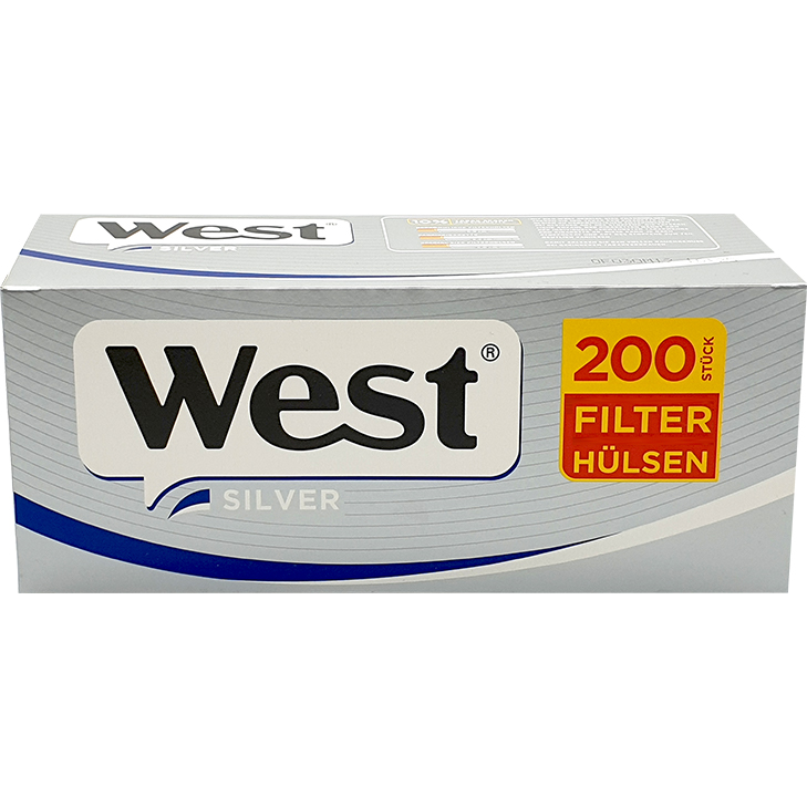 WEST RED 4 X 280g mit 2000 silver King Size und USB Feuerzeug WEST RED 4 X 280g mit 2000 silver King Size und USB Feuerzeug