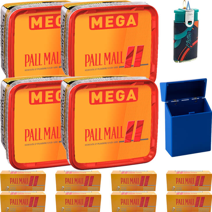Pall Mall Allround 4 x 170g mit 1600 Xtra Size Hülsen Pall Mall Allround 4 x 170g mit 1600 Xtra Size Hülsen