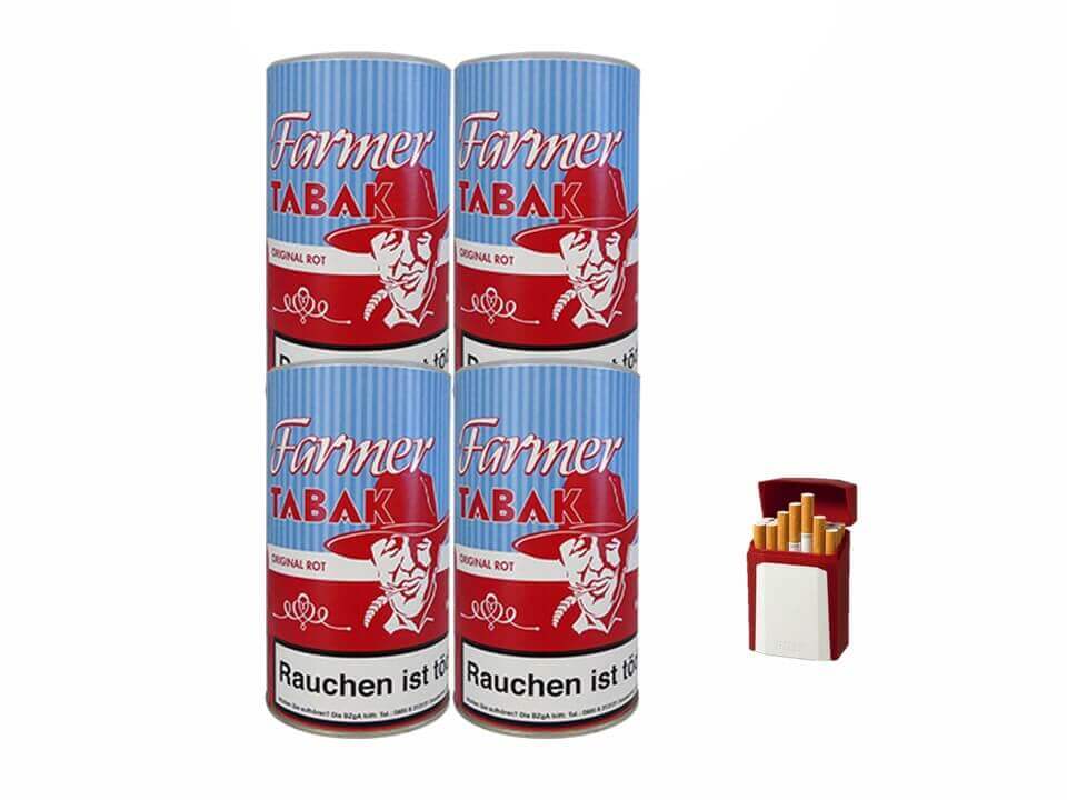 Farmer Rot 4 x 160g Pfeifentabak Etui Farmer Rot 4 x 160g Pfeifentabak Etui