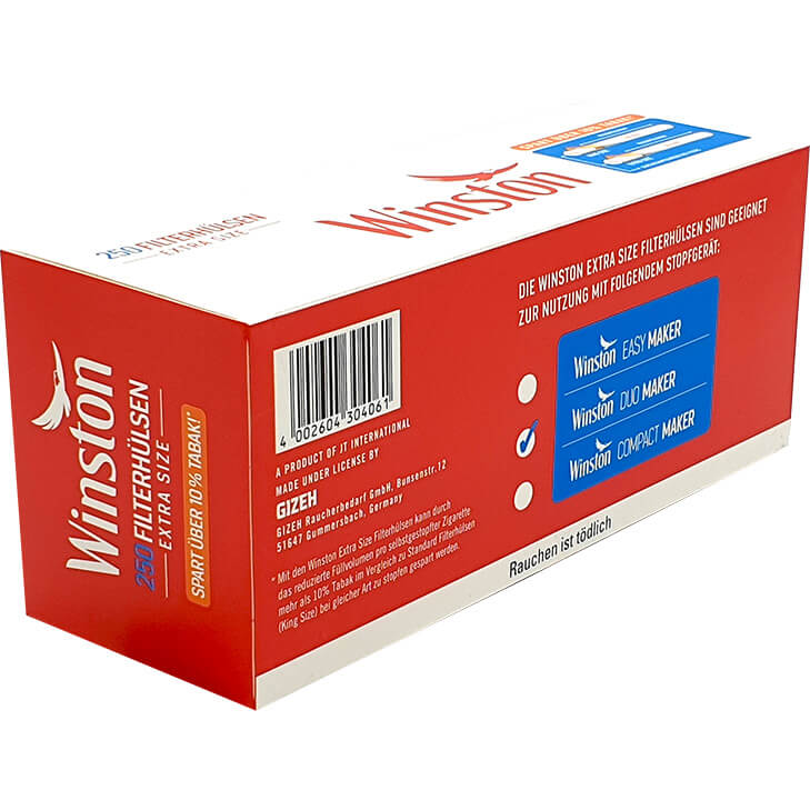 Winston Extra Size Filterhülsen 250 Winston Extra Size Filterhülsen 250