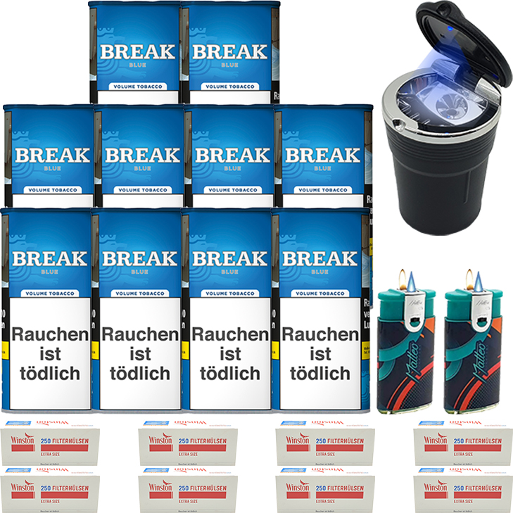 Break Blue / Blau10 x 115g mit 2000 Special Size Hülsen Break Blue / Blau10 x 115g mit 2000 Special Size Hülsen