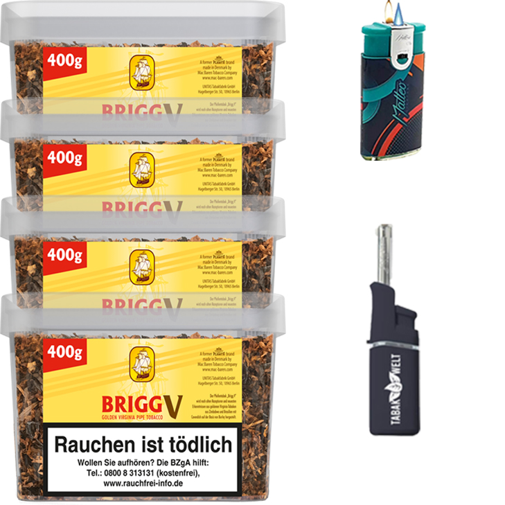 Brigg Vanilla 4 x 400g mit Feuerzeugen Brigg Vanilla 4 x 400g mit Feuerzeugen