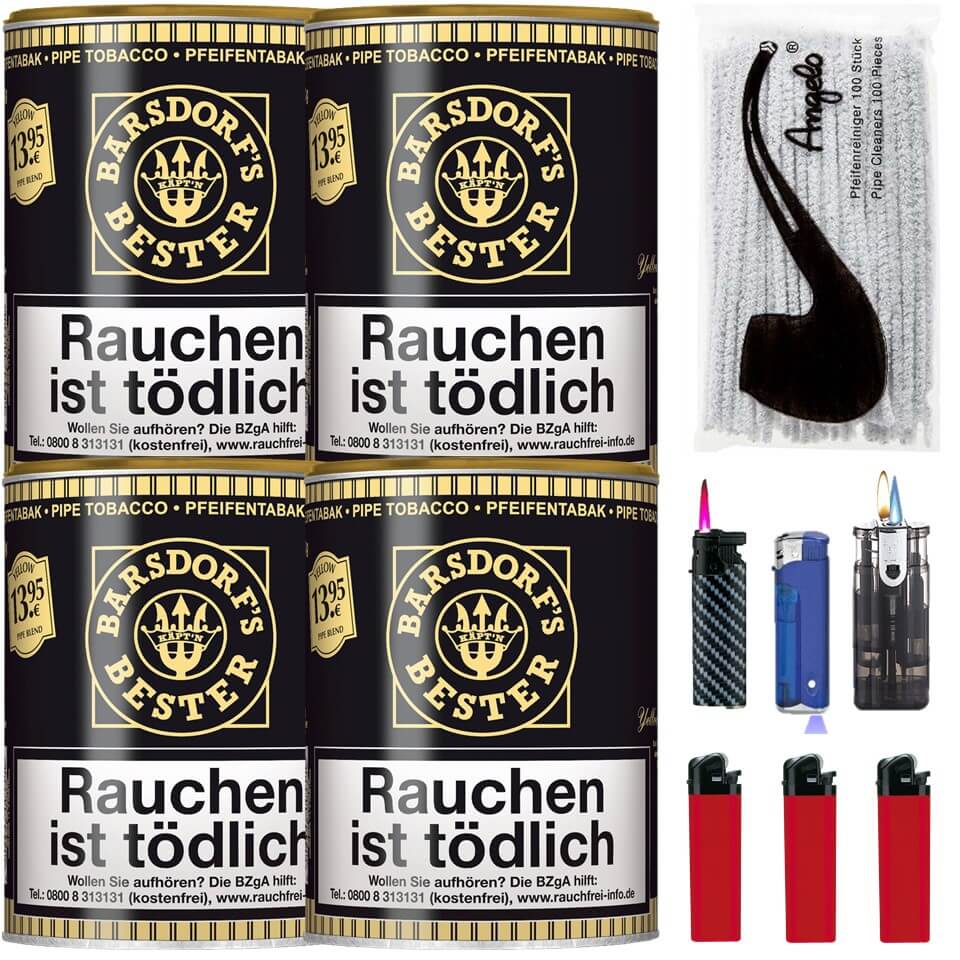 Barsdorf´s Bester Vanilla / Yellow 4 x 160g Pfeifentabak Uvm. Barsdorf´s Bester Vanilla / Yellow 4 x 160g Pfeifentabak Uvm.