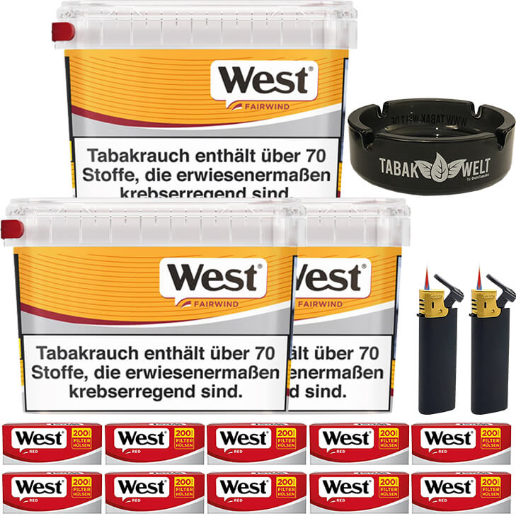 West Yellow Fairwind 3 x 215g mit 2000 King Size Hülsen West Yellow Fairwind 3 x 215g mit 2000 King Size Hülsen