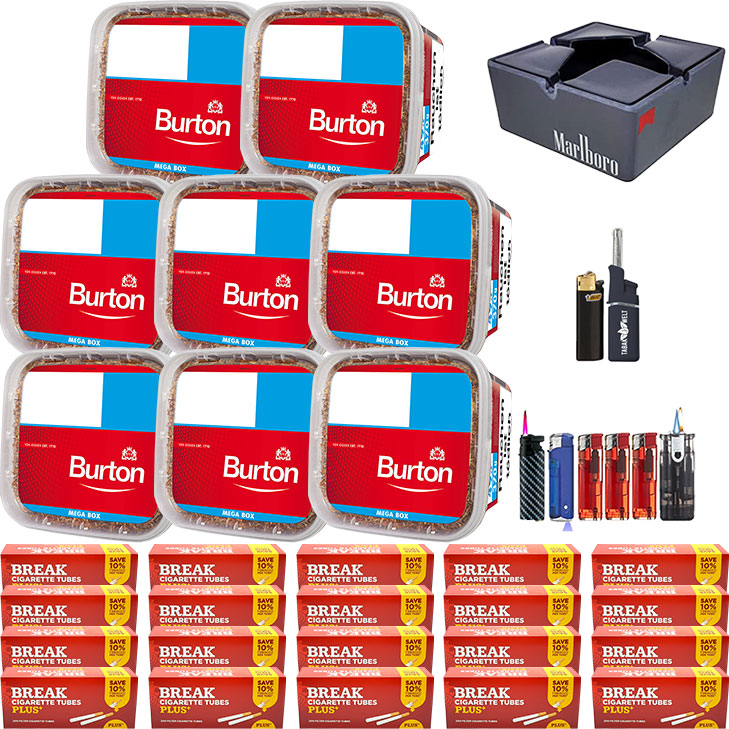 Burton 8 x 350g mit 4000 Plus Hülsen Burton 8 x 350g mit 4000 Plus Hülsen