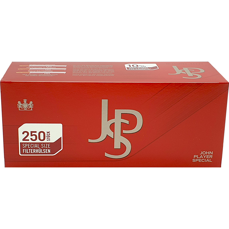 JPS John Player Red 10 x 100g Volumentabak 2000 Filterhülsen Uvm. JPS John Player Red 10 x 100g Volumentabak 2000 Filterhülsen Uvm.