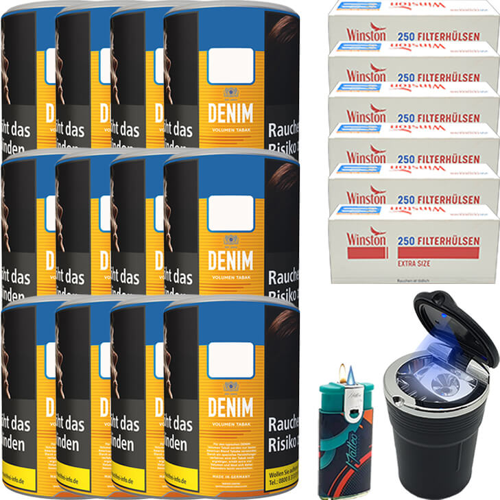 Denim 12 x 65g mit 1500 Special Size Hülsen Denim 12 x 65g mit 1500 Special Size Hülsen
