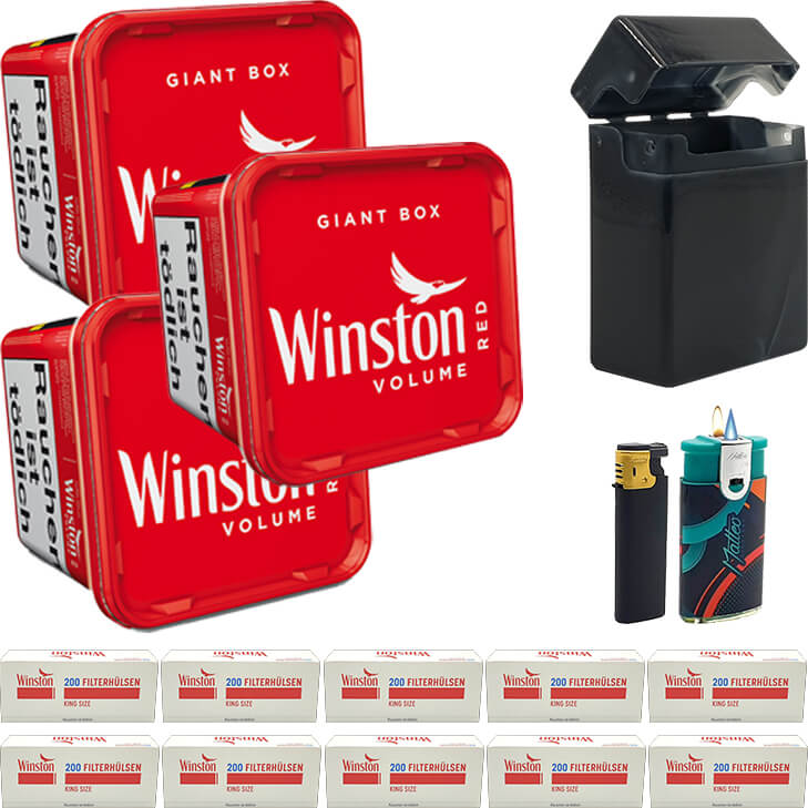 Winston Giant Box 3 x 260g mit 2000 King Size Hülsen Winston Giant Box 3 x 260g mit 2000 King Size Hülsen