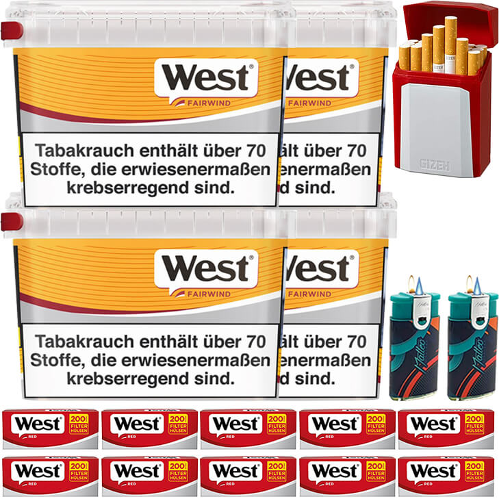 West Yellow Fairwind 4 x 215g mit 2000 King Size Hülsen West Yellow Fairwind 4 x 215g mit 2000 King Size Hülsen