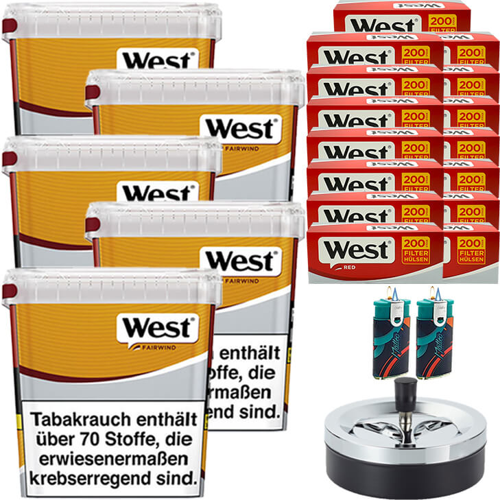 West Yellow Fairwind 5 x 280g mit 3000 King Size Hülsen West Yellow Fairwind 5 x 280g mit 3000 King Size Hülsen