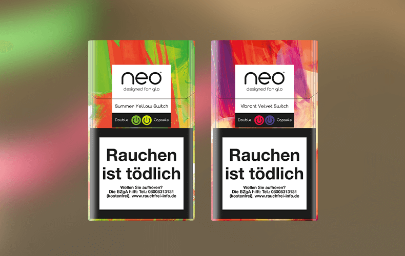 2 glo neo sticks mit DoppelKapsel So raucht man heute