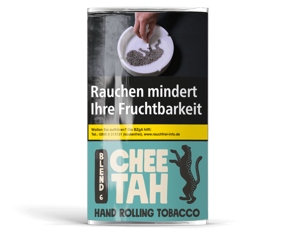 Cheetah Blend 40 enthält 40 % Dark Fired Tabak, was diesem Mix einen vollen, rauchigen Geschmack gibt.